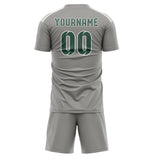 Custom Gray Blue Green Soccer Set