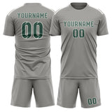 Custom Gray Blue Green Soccer Set