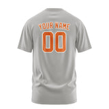 Custom Gray Orange T-Shirt
