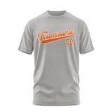 Custom Gray Orange T-Shirt
