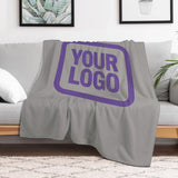 Custom Gray Lavender Blanket