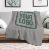 Custom Gray Teal Blanket