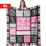 Blanket for Daughter Gifts - I Am a Child of God - From Parents, Birthday, Christmas, Graduation, Inspirational, Motivational