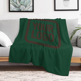 Custom Moss Green Brown Blanket