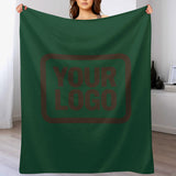 Custom Moss Green Brown Blanket