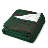 Custom Moss Green Brown Blanket