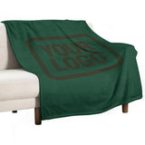 Custom Moss Green Dark Olive Blanket