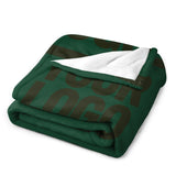 Custom Moss Green Dark Olive Blanket