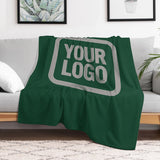Custom Moss Green Gray Blanket
