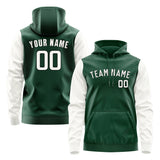 Custom Green White Hoodie