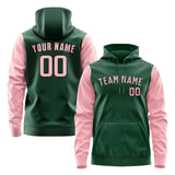 Custom Green Light Pink Hoodie