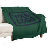 Custom Moss Green Steel Blue Blanket