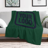 Custom Moss Green Steel Blue Blanket