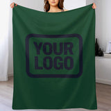 Custom Moss Green Steel Blue Blanket