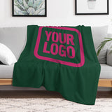 Custom Moss Green Pink Blanket