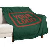 Custom Moss Green Coral Red Blanket