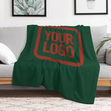 Custom Moss Green Coral Red Blanket