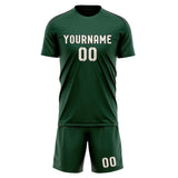 Custom Green Cream Soccer Set