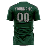 Custom Green Gray Soccer Jersey