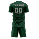 Custom Green Gray Soccer Set