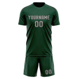 Custom Green Gray Soccer Set