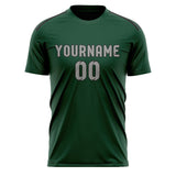 Custom Green Gray Soccer Jersey