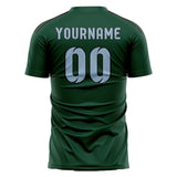 Custom Green Light Blue Soccer Jersey