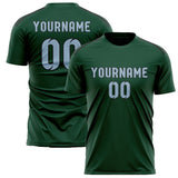 Custom Green Light Blue Soccer Jersey