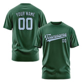 Custom Green Light Blue T-Shirt