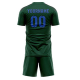 Custom Green Sky Blue Soccer Set
