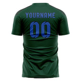 Custom Green Sky Blue Soccer Jersey