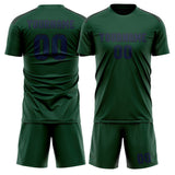 Custom Green Blue Soccer Set
