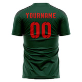 Custom Green Orange Red Soccer Jersey