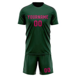 Custom Green Pink Soccer Set