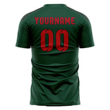 Custom Green Red Soccer Jersey