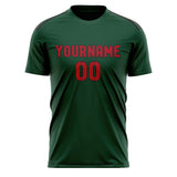 Custom Green Red Soccer Jersey