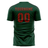 Custom Green Coral Red Soccer Jersey