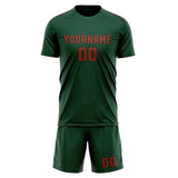 Custom Green Coral Red Soccer Set