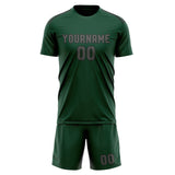 Custom Green Dark Grey Soccer Set