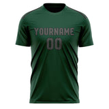 Custom Green Dark Grey Soccer Jersey