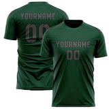 Custom Green Dark Grey Soccer Jersey