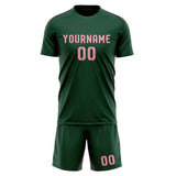 Custom Green Light Pink Soccer Set