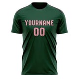Custom Green Light Pink Soccer Jersey