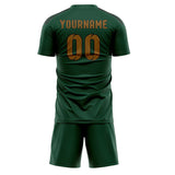 Custom Green Khaki Soccer Set