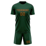 Custom Green Khaki Soccer Set