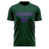 Custom Green Light Purple Soccer Jersey