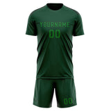 Custom Green Emerald Green Soccer Set