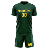 Custom Green Light Yellow Soccer Set