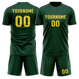 Custom Green Light Yellow Soccer Set