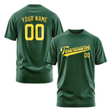 Custom Green Light Yellow T-Shirt